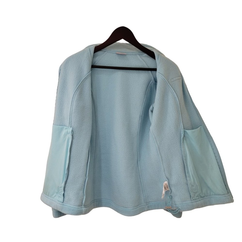 Columbia Fleece Jacket Womens Small Baby Blue Full Zip Casual Coat Comfy Warm - Picture 8 of 11